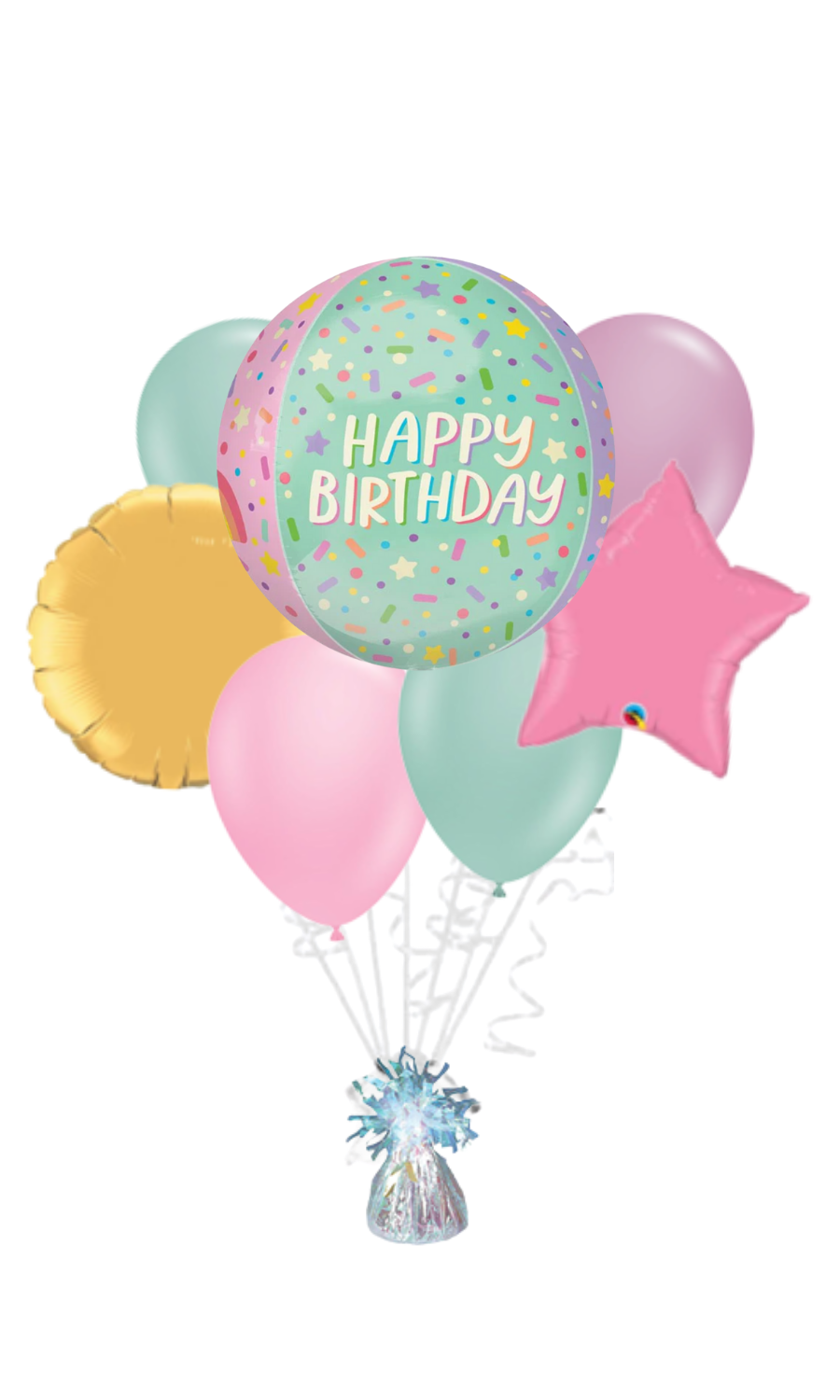 Ice Cream Party Orbz Happy Birthday Balloon Bouquet
