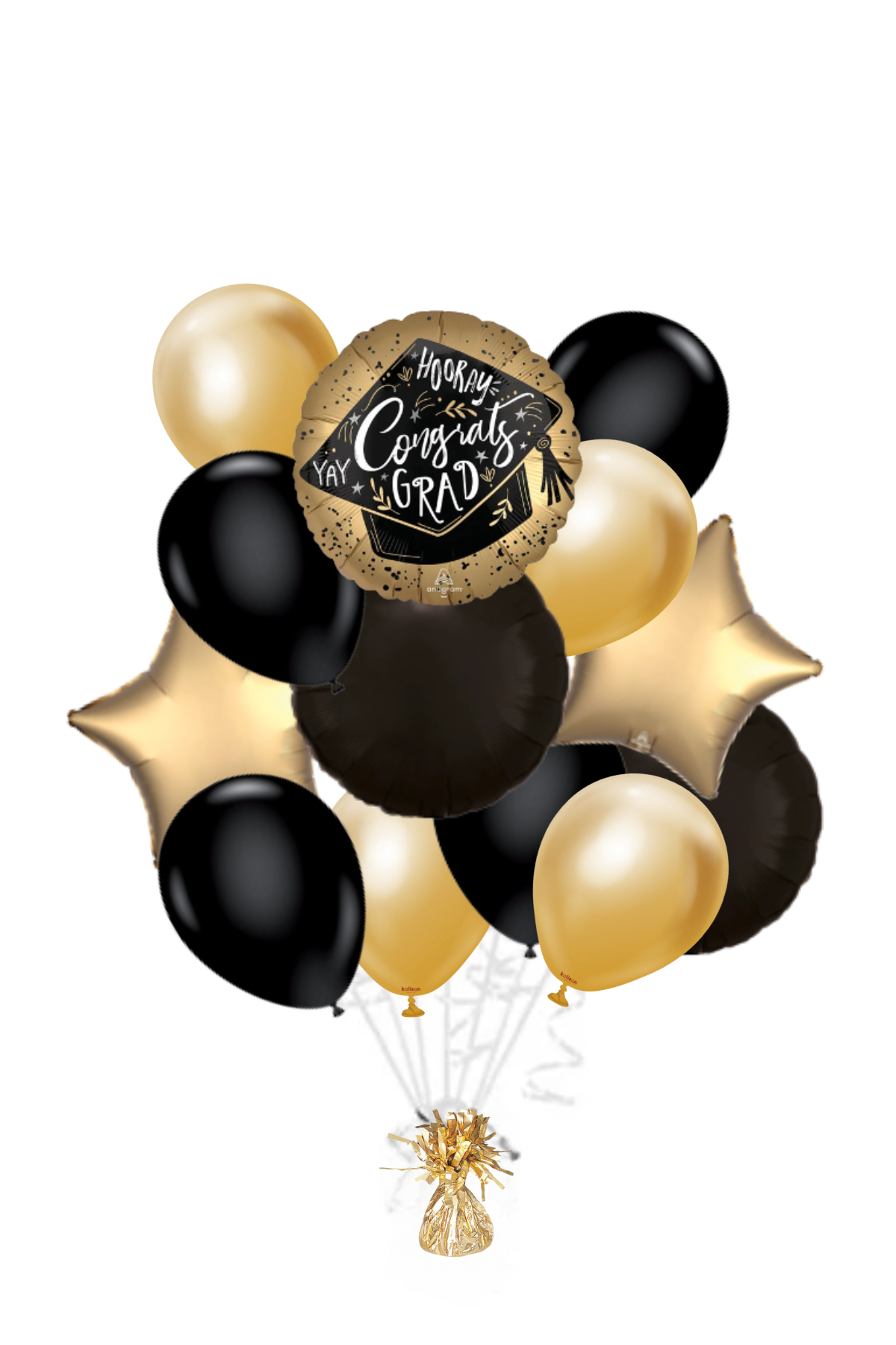 Satin Grad Achievement Burst Balloon Bouquet