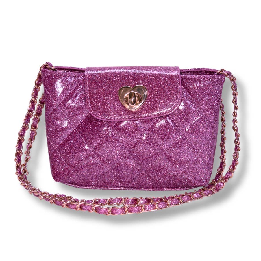 Paige: Purple Glitter Purse
