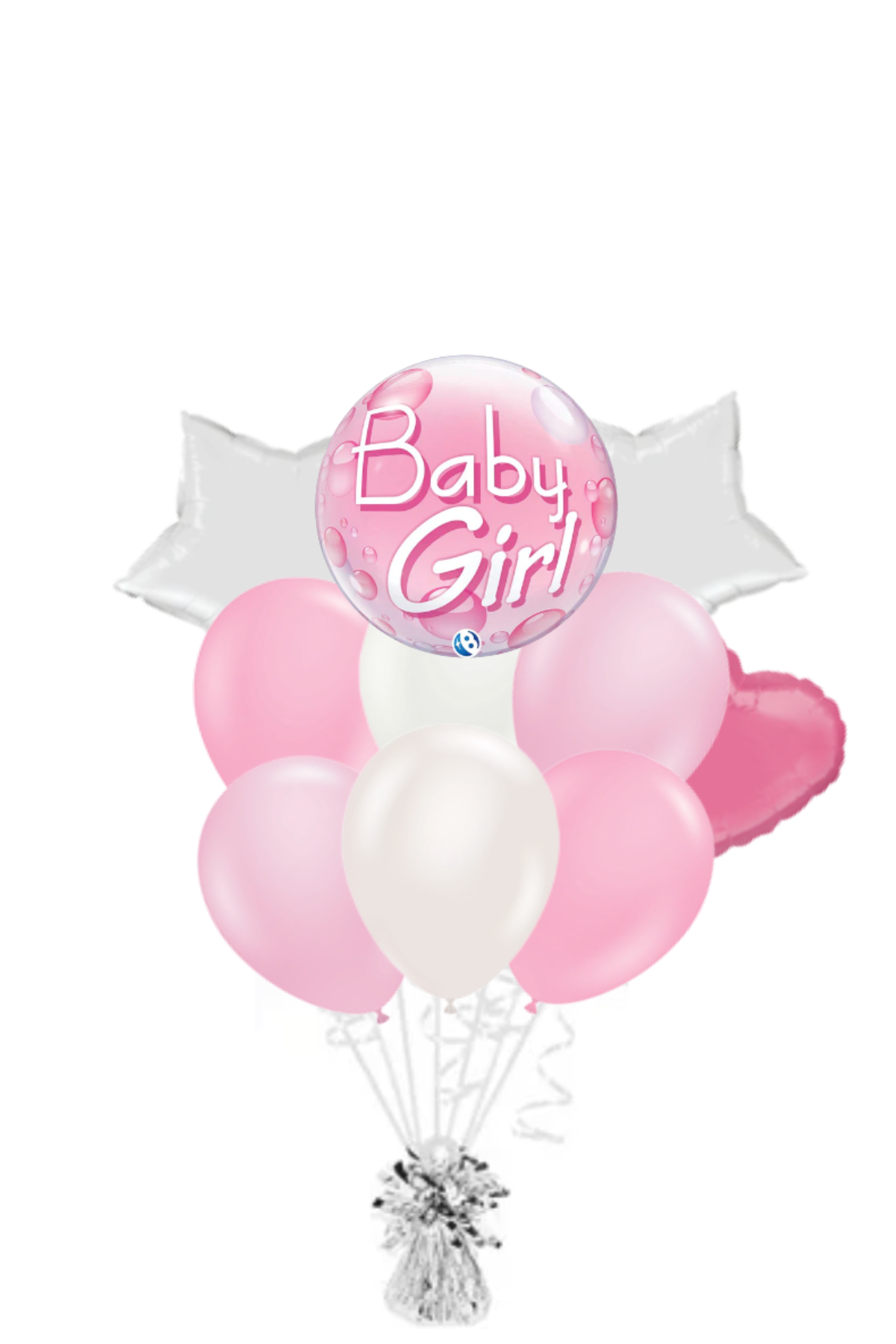 Baby Girl Pink Bubble Balloon Bouquet