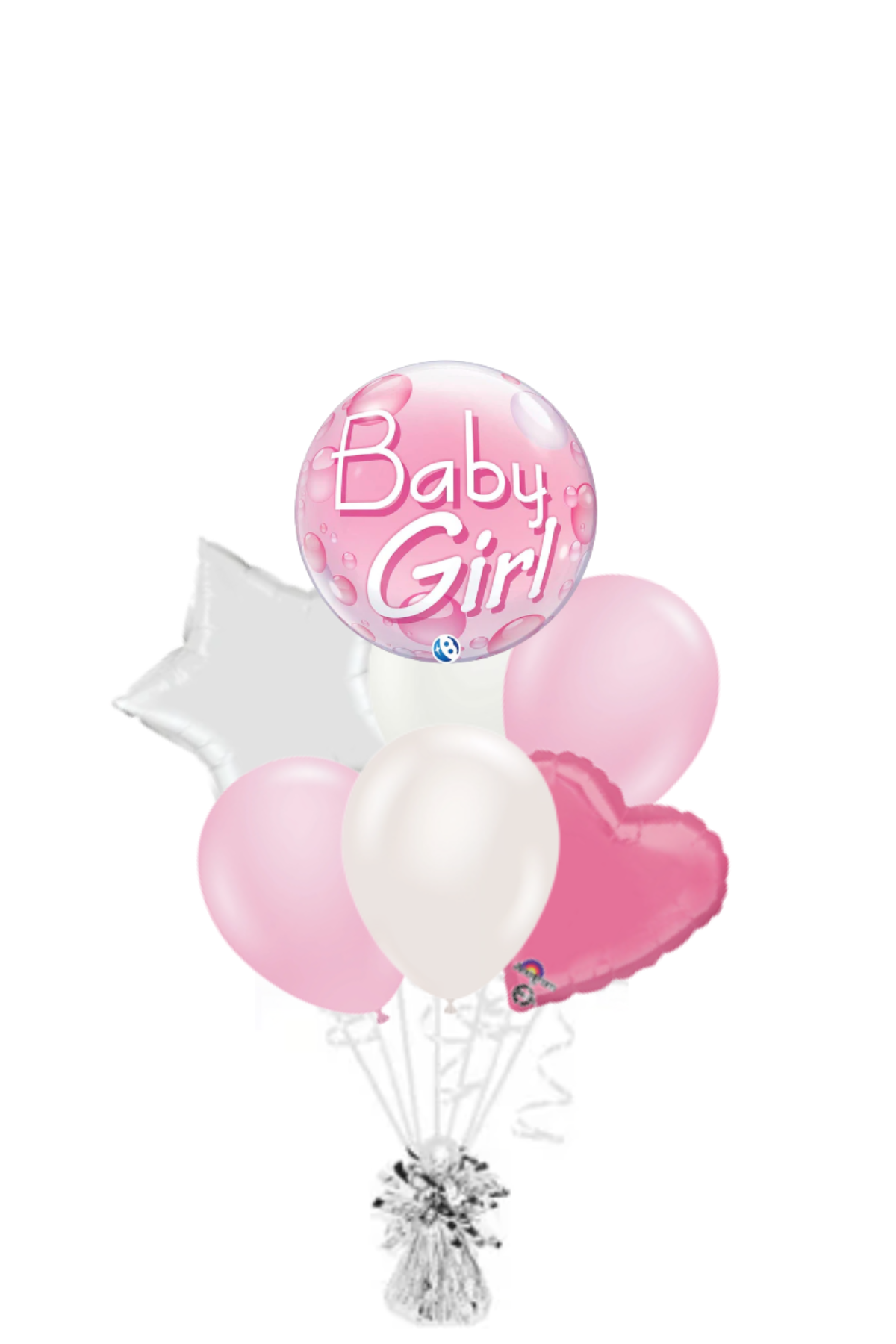 Baby Girl Pink Bubble Balloon Bouquet