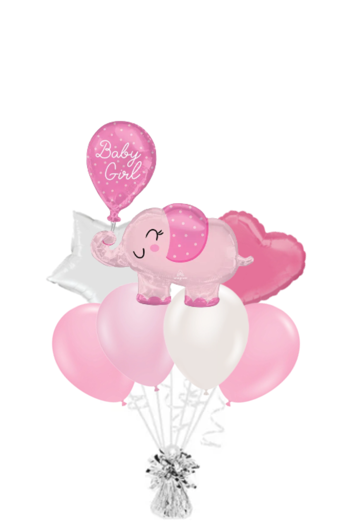 Baby Girl Elephant Balloon Bouquet