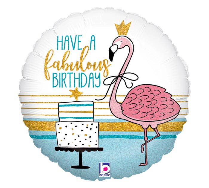 Fabulous Flamingo Birthday Balloon