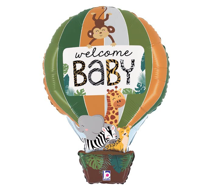 Jungle Animals Welcome Baby Foil Balloon