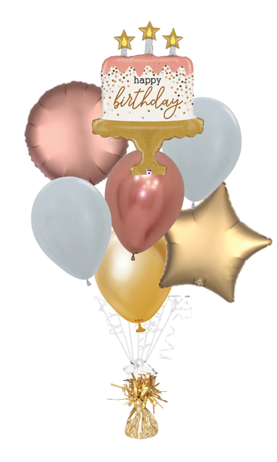 Large Birthday Cake Happy Birthday Balloon Bouquet