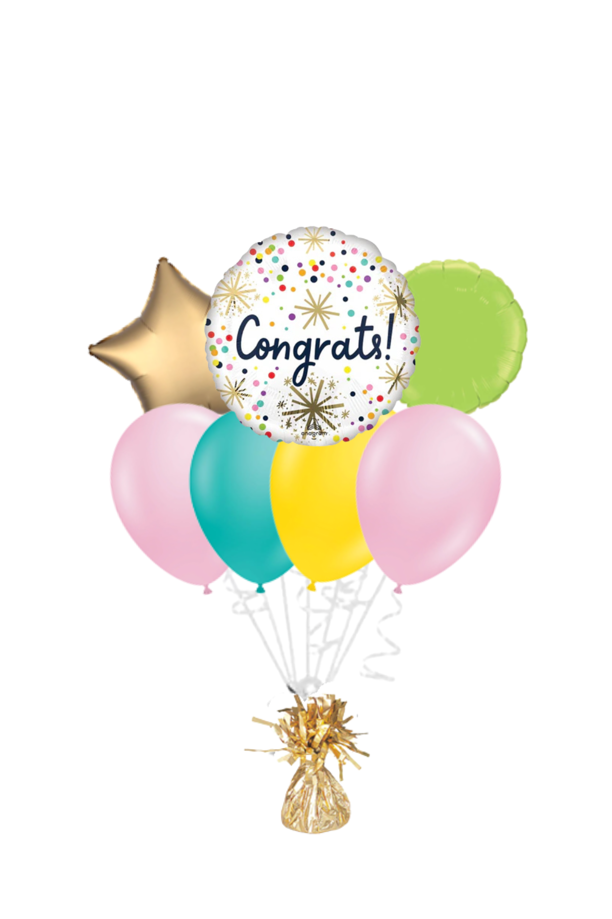 Congrats! Confetti Sprinkle Congratulations Balloon Bouquet