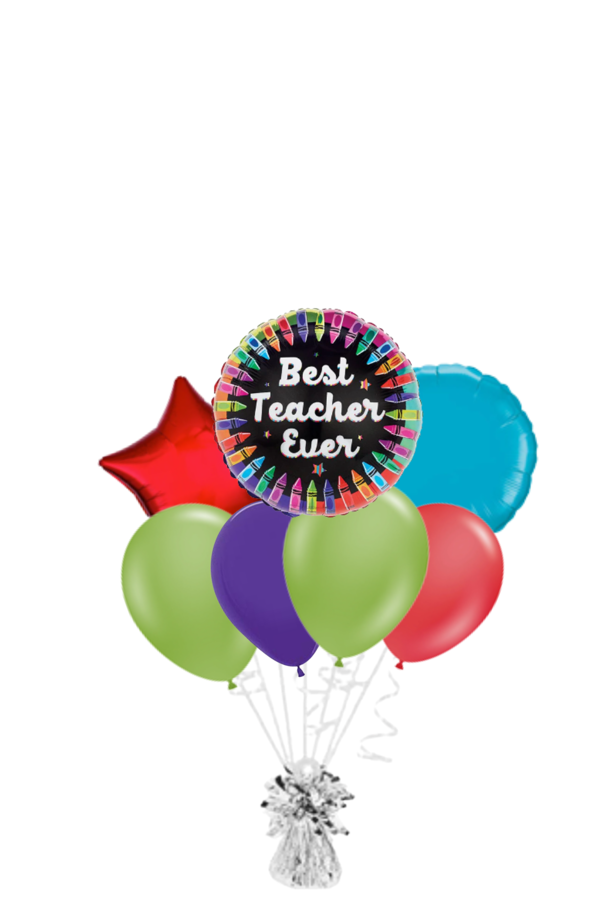 Best Teacher Ever Crayon Balloon Bouquet