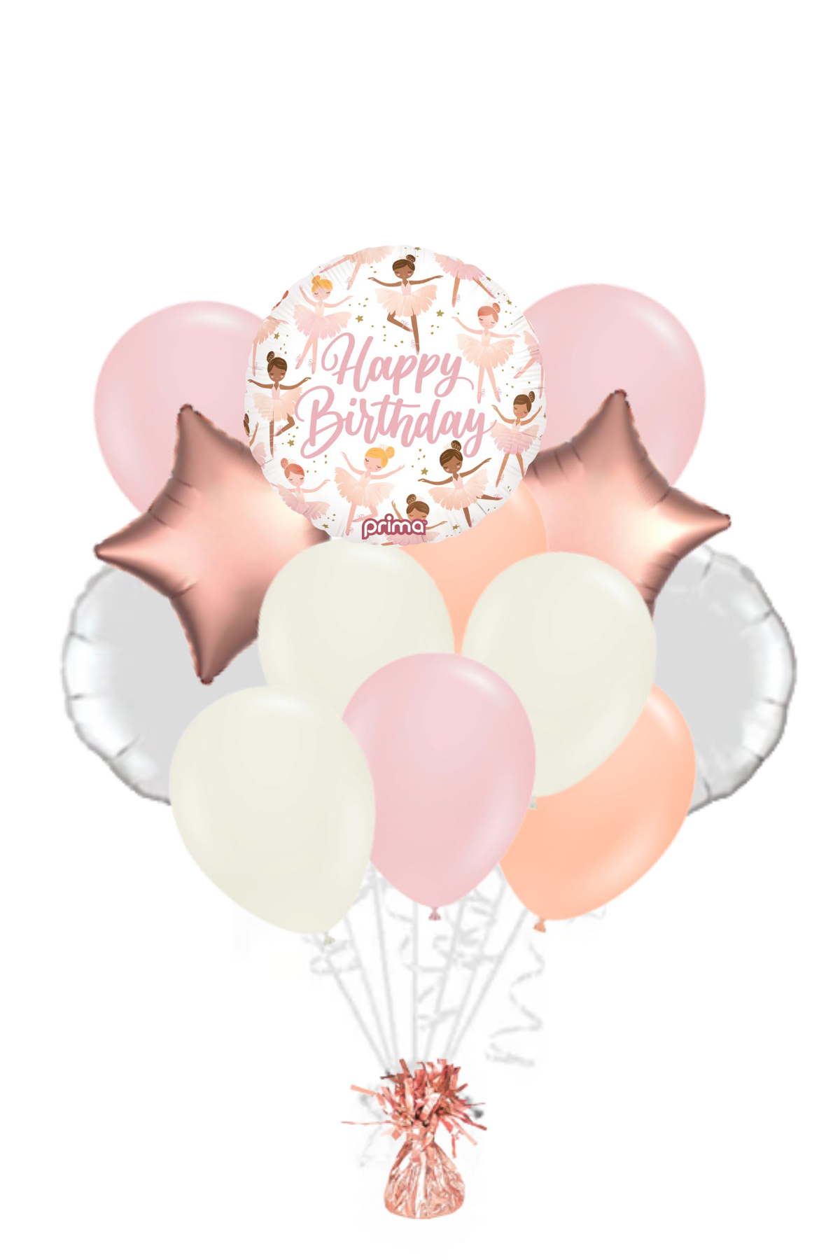 Ballerina Happy Birthday Foil Balloon Bouquet