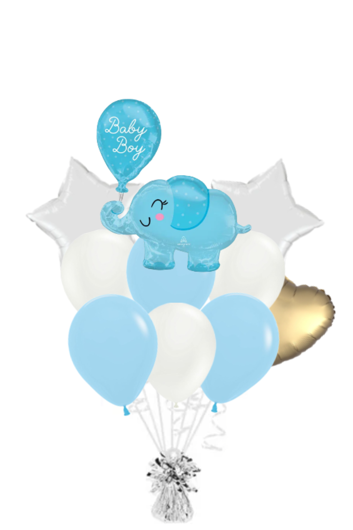 Baby Boy Elephant Balloon Bouquet