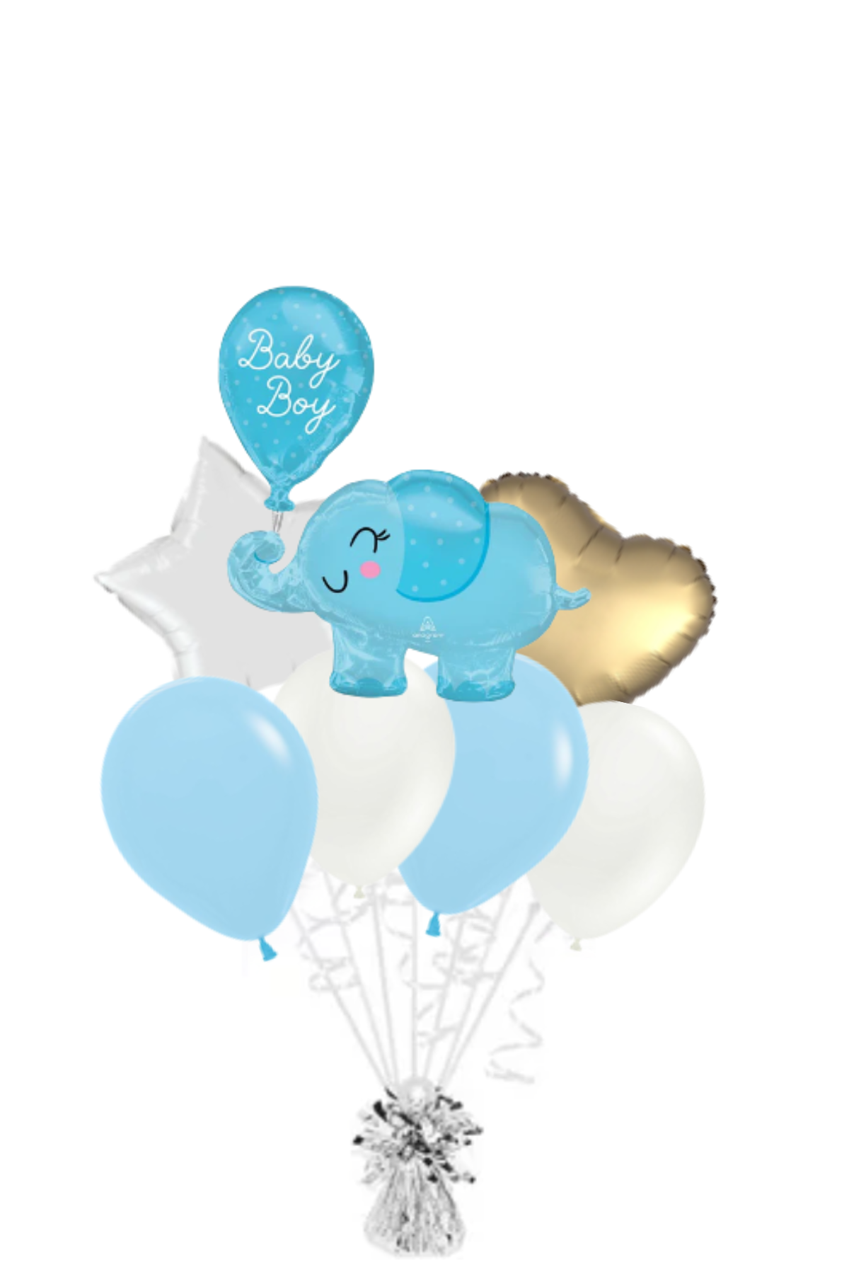 Baby Boy Elephant Balloon Bouquet