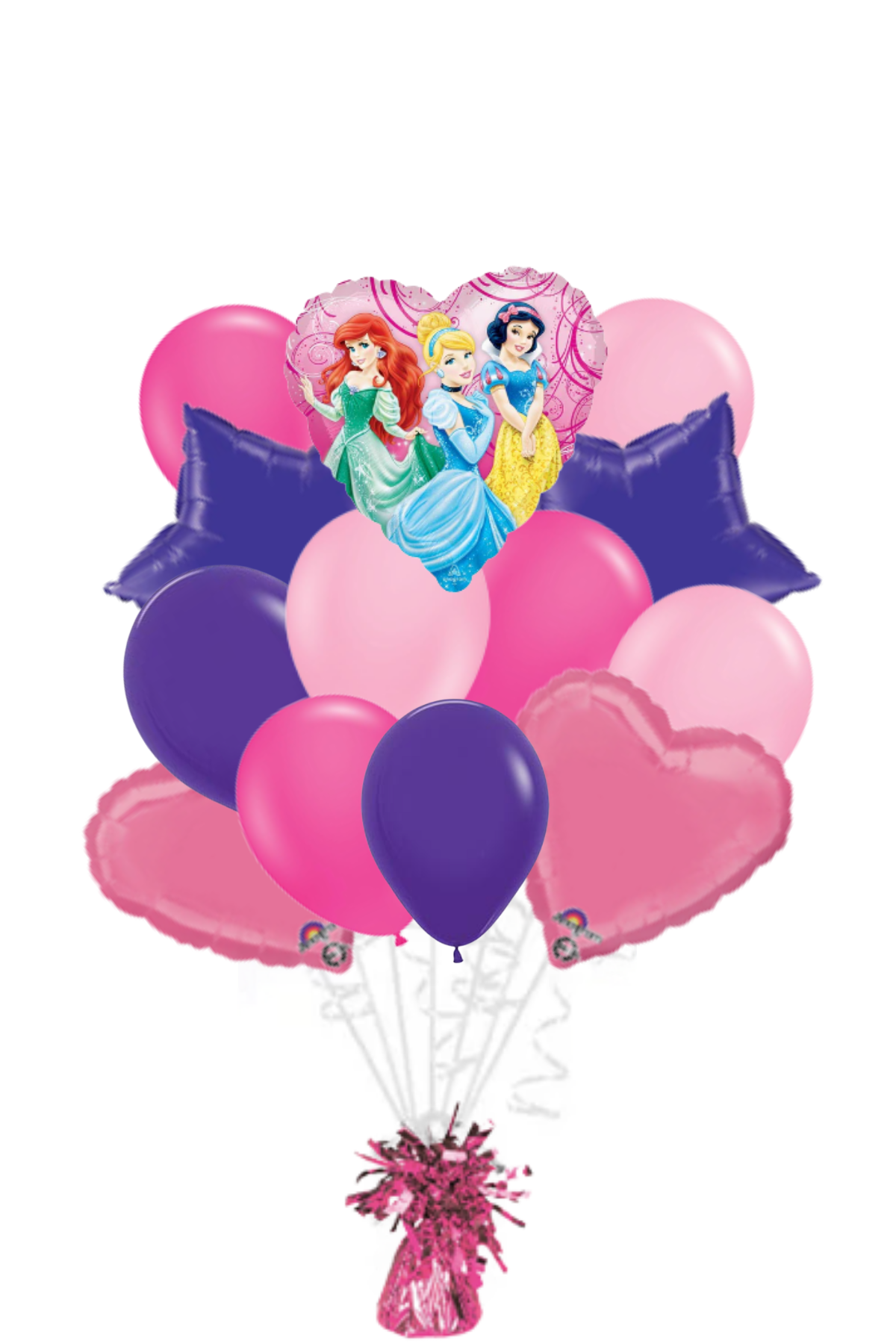 Disney Princess Heart Balloon Bouquet