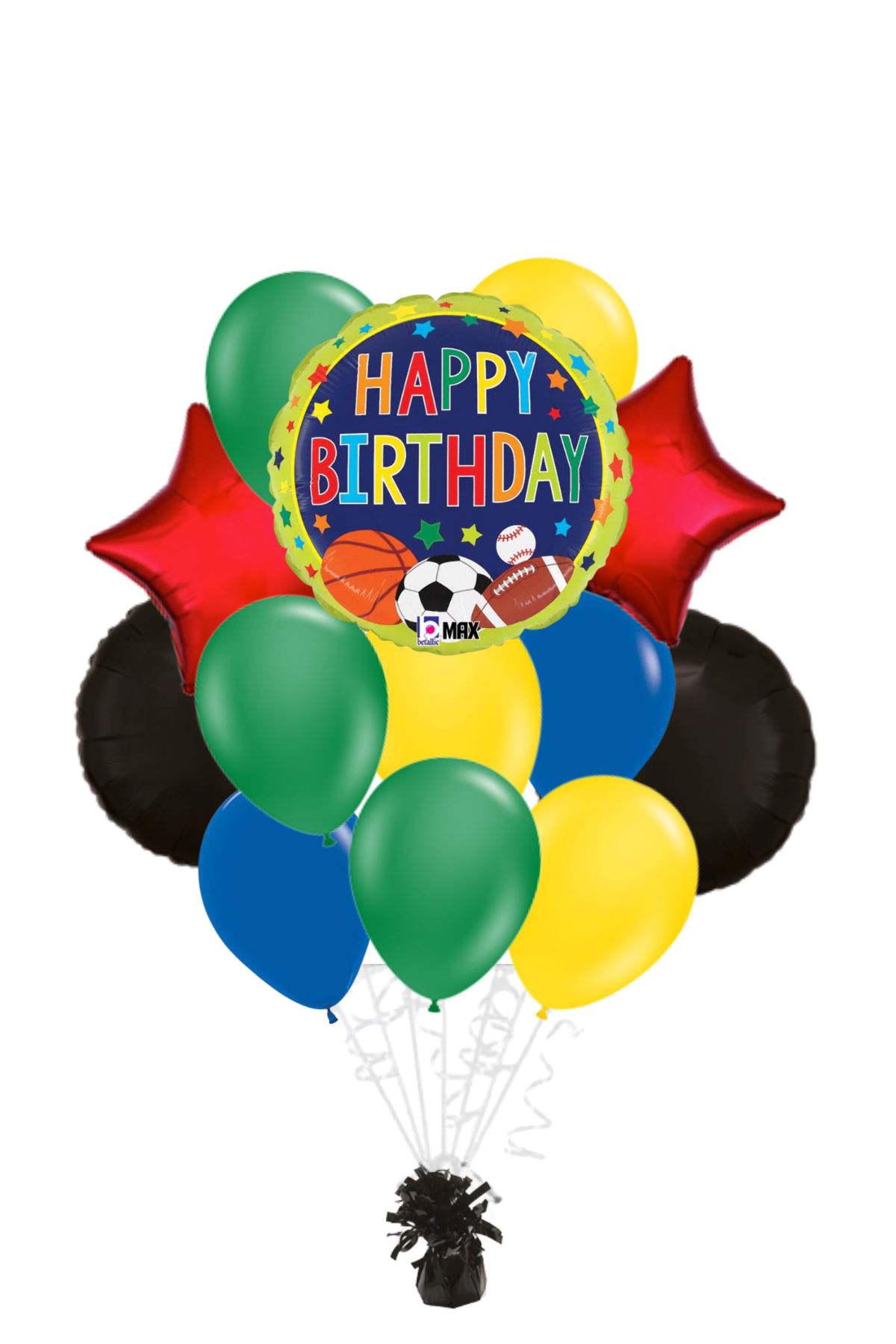 Multi Sports Happy Birthday Balloon Bouquet