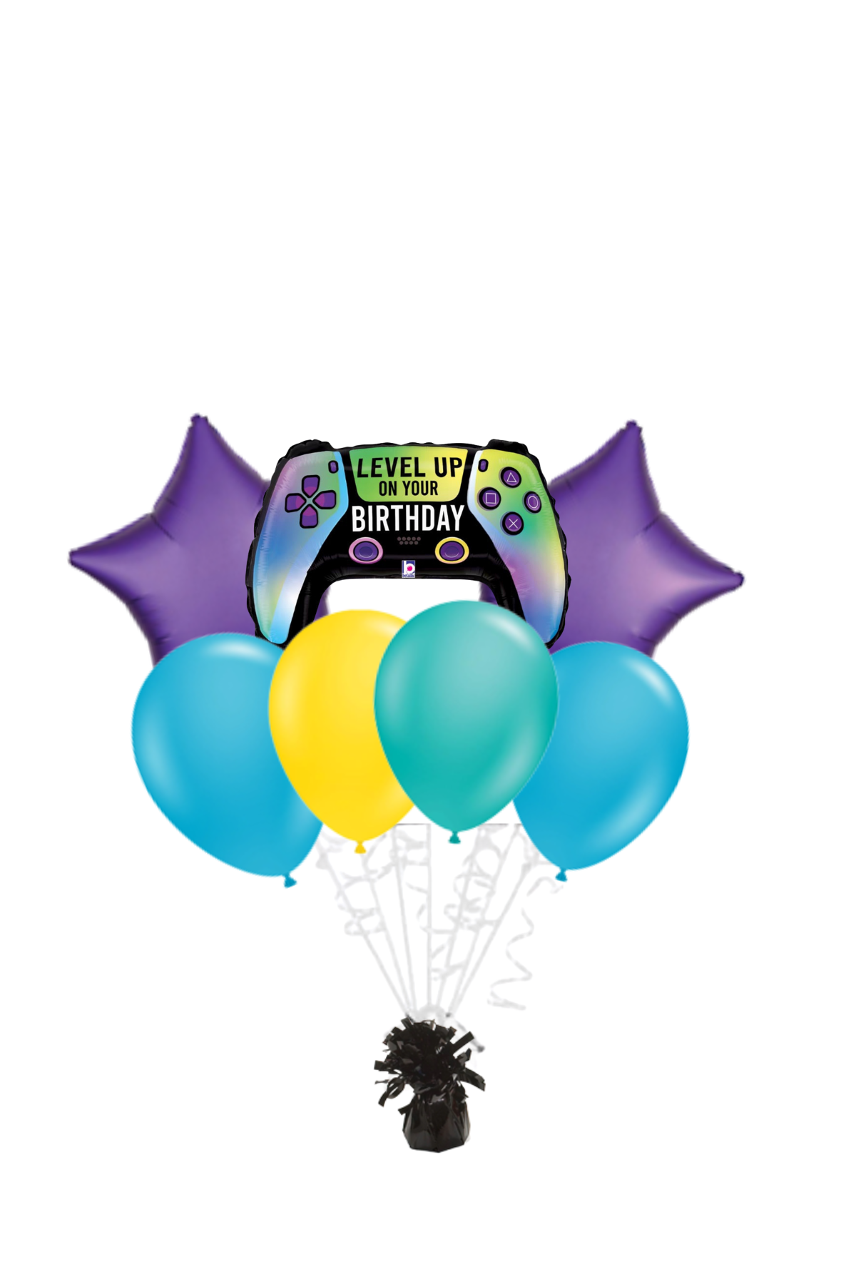 Large Level Up Happy Birthday Balloon Bouquet