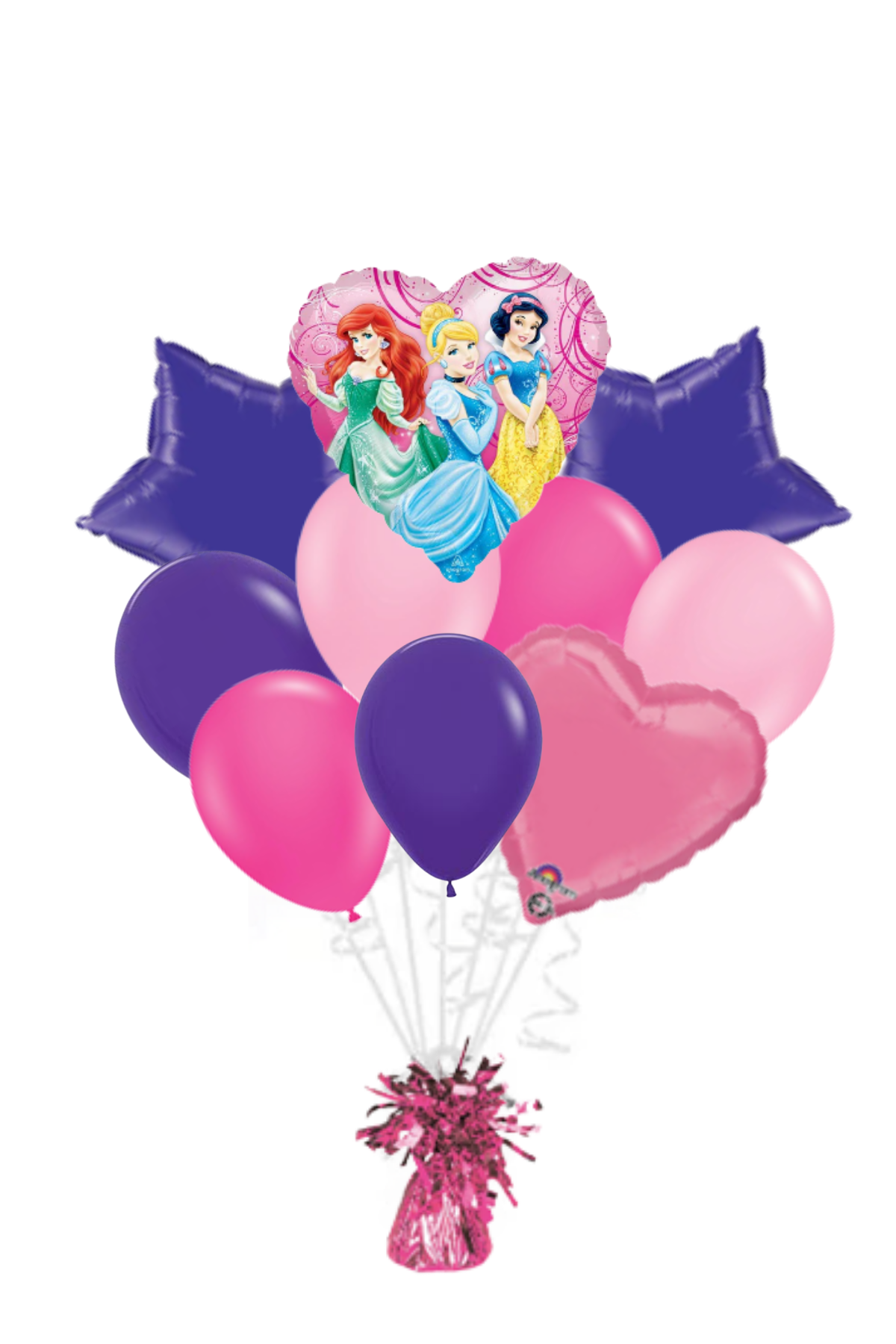 Disney Princess Heart Balloon Bouquet