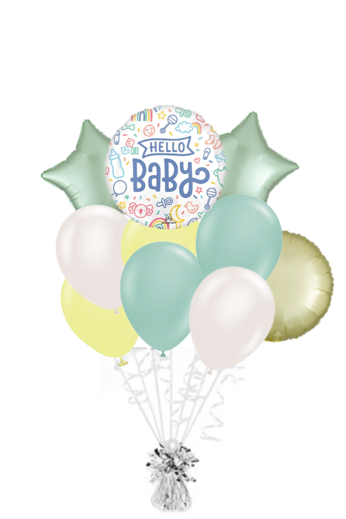 Hello Baby Sweet Baby Shapes Balloon Bouquet