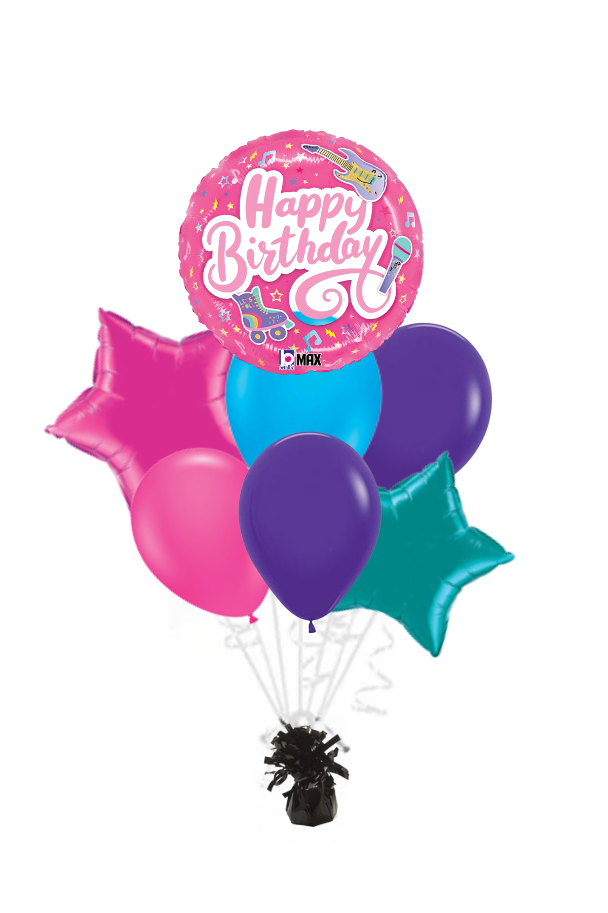 Totally Awesome Pink Happy Birthday Balloon Bouquet