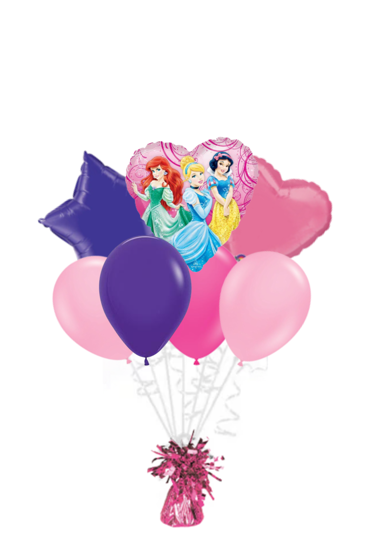 Disney Princess Heart Balloon Bouquet