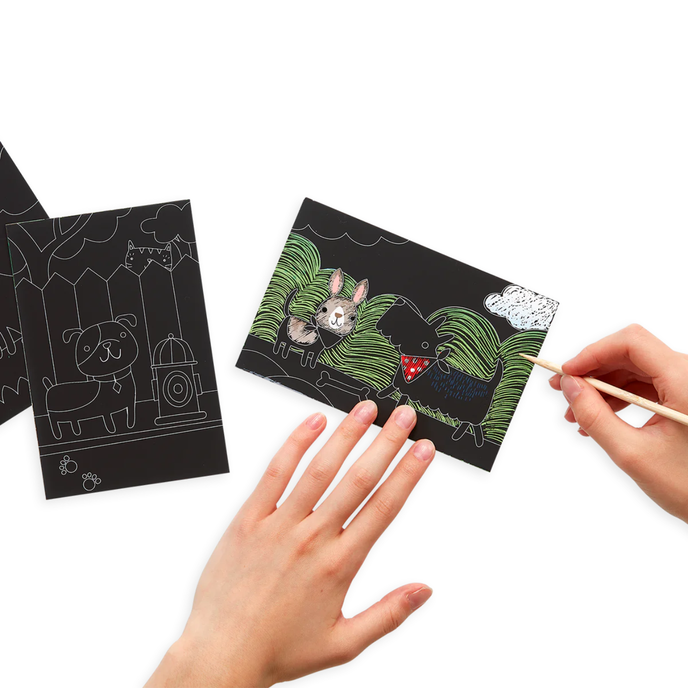 Playful Pups Scratch and Scribble Mini Scratch Art Kit