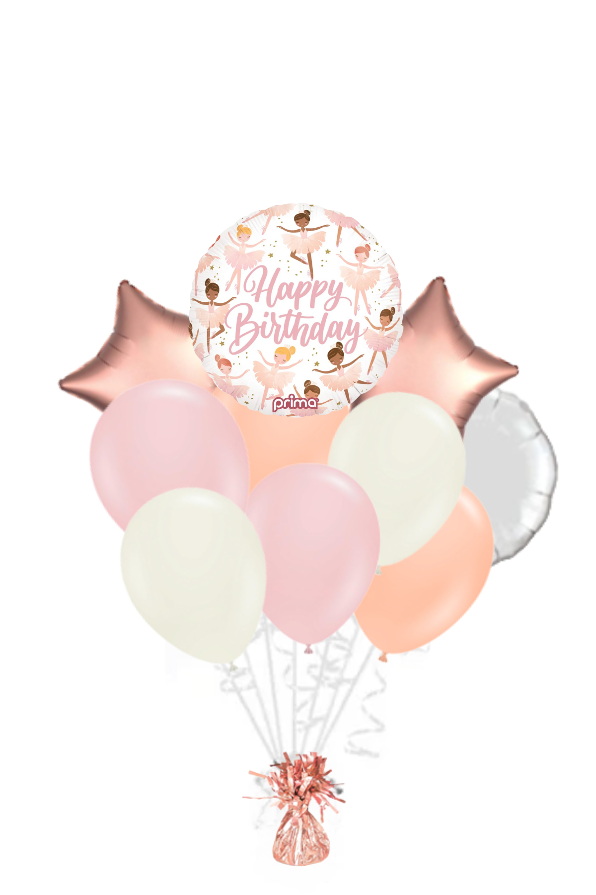 Ballerina Happy Birthday Foil Balloon Bouquet