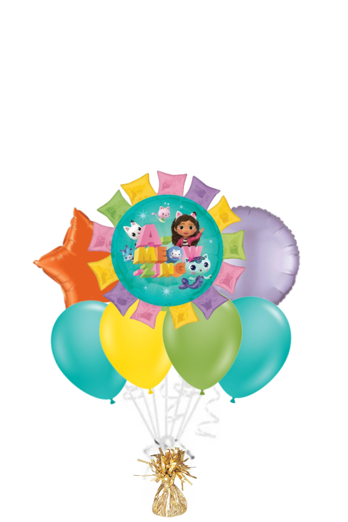 Large Gabby's Dollhouse Balloon Bouquet