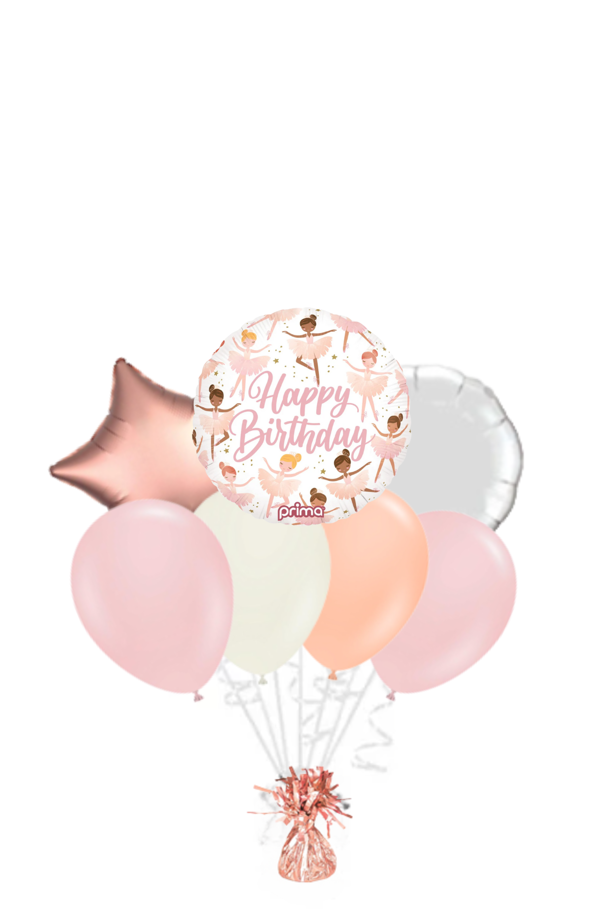 Ballerina Happy Birthday Foil Balloon Bouquet