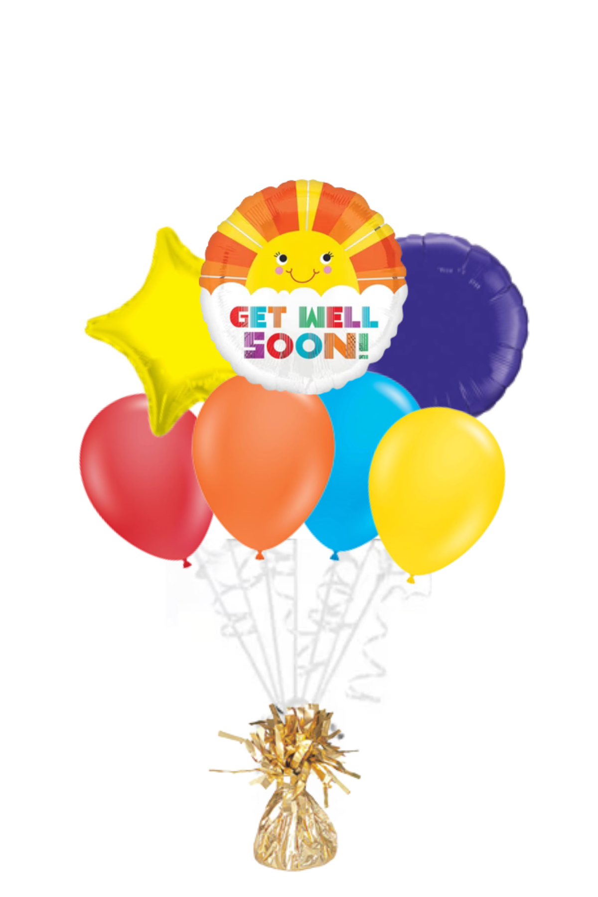Sunshine Get Well Soon Balloon Bouquet