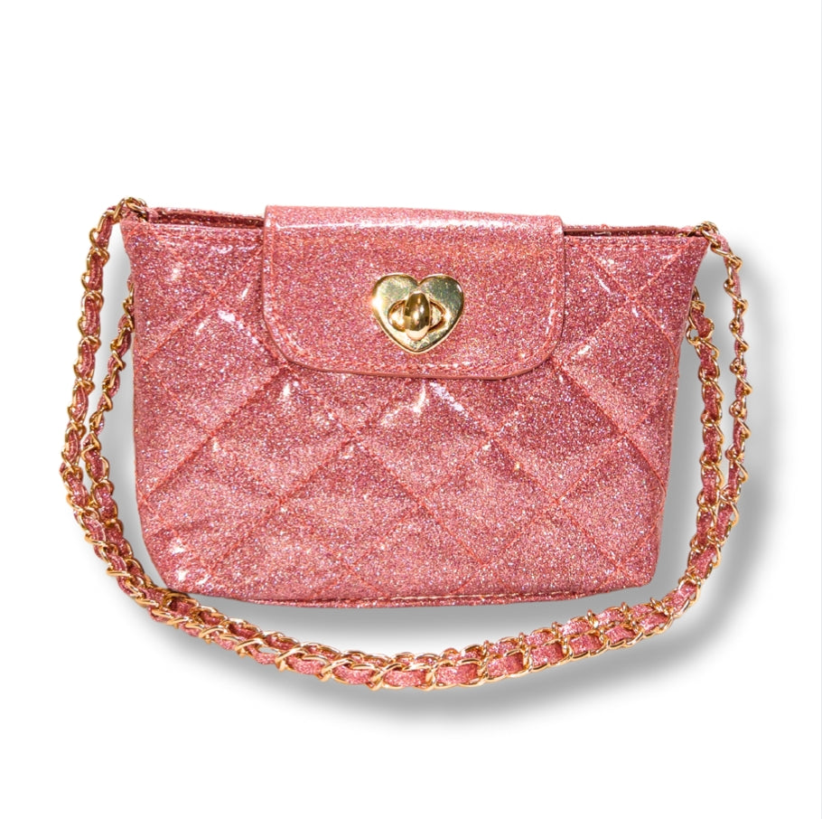 Paige: Pink Glitter Purse