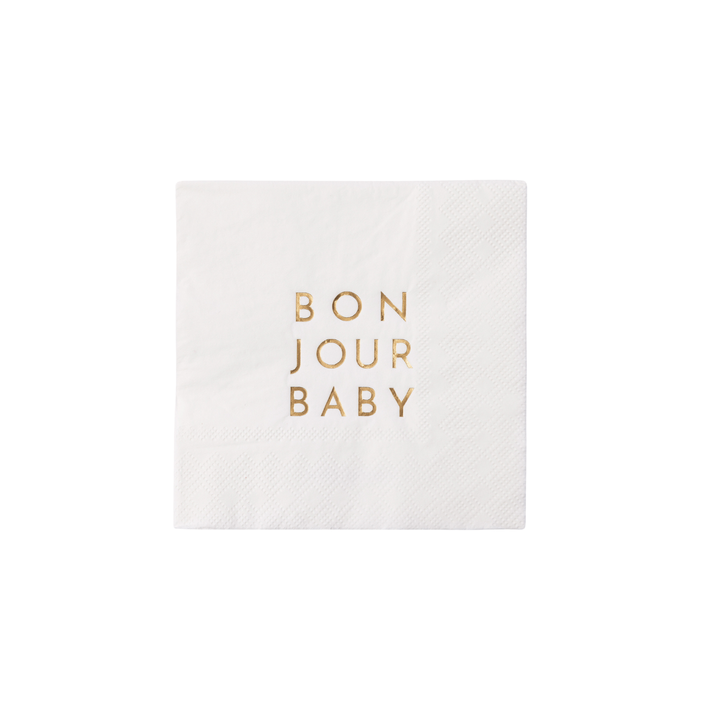 Bonjour Baby Blanc White Napkins