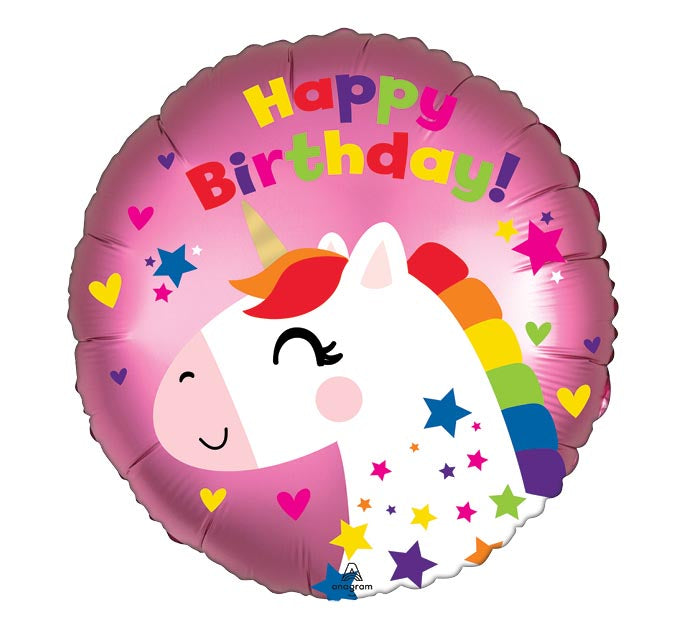 Unicorn Happy Birthday Foil Balloon