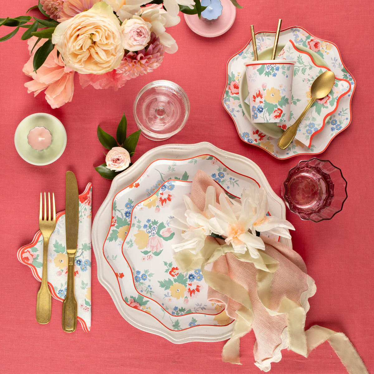 Vintage Floral Cups