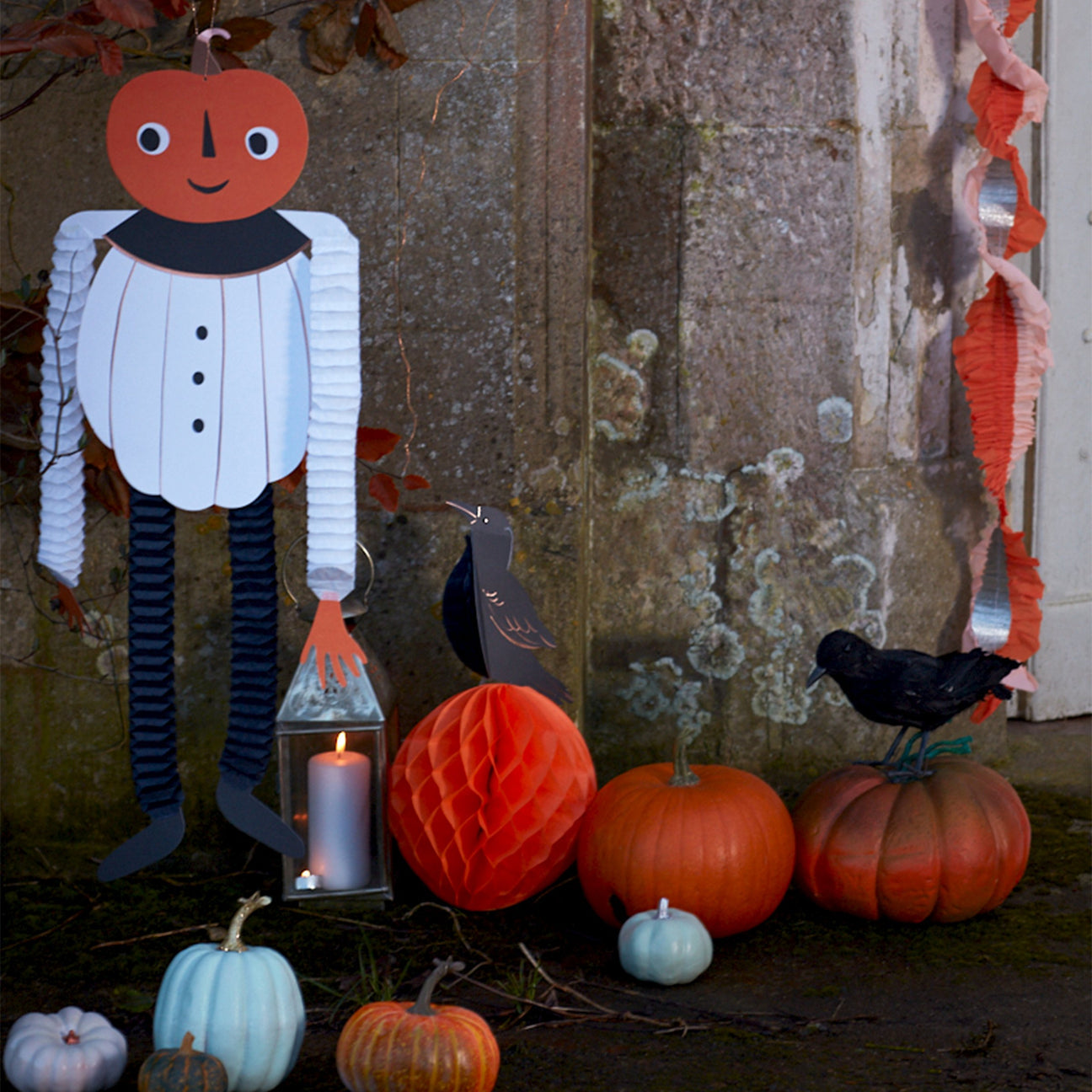 Vintage Halloween Honeycomb Decorations (x 3)