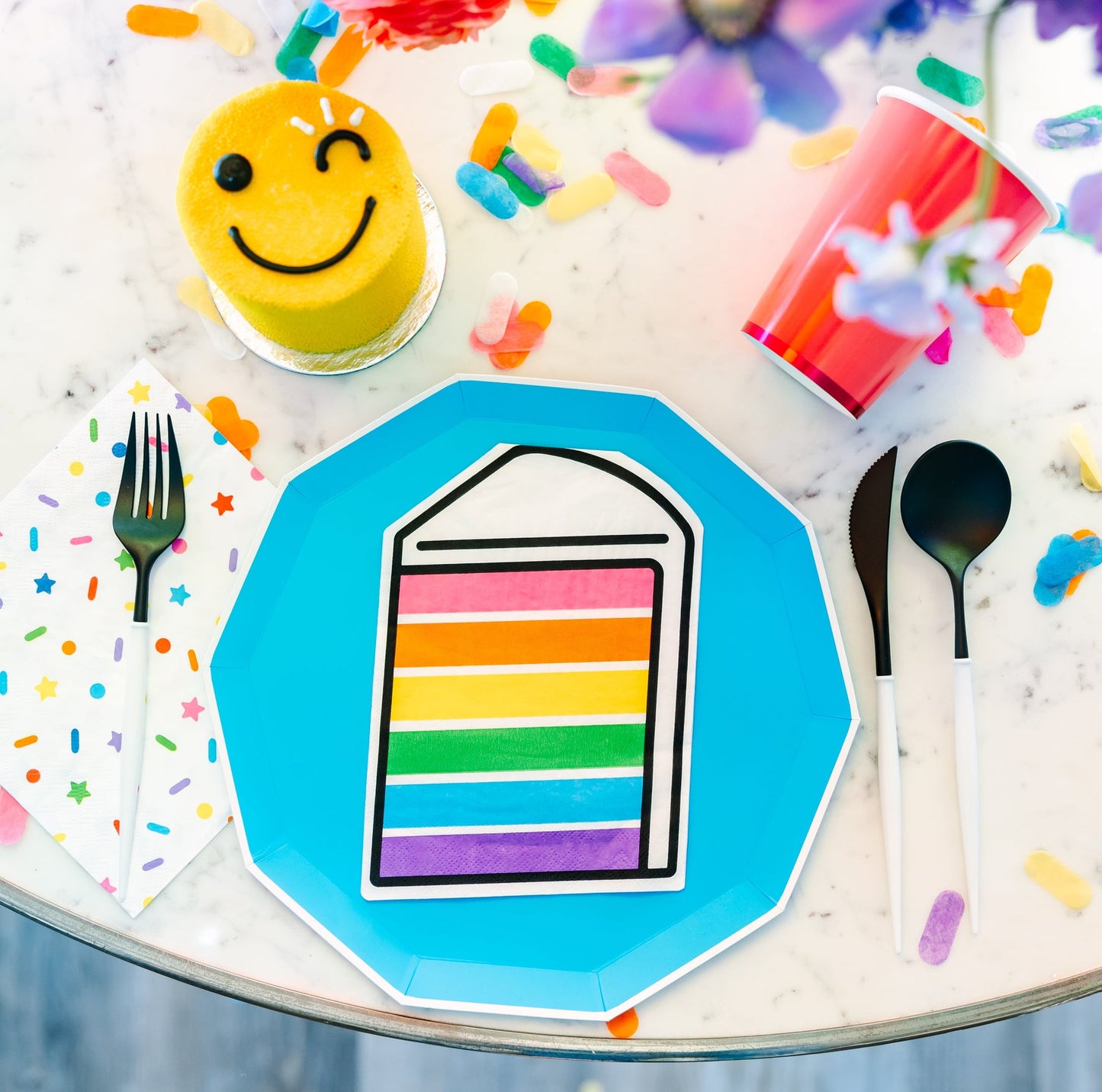Sprinkles and Smiles Cake Slice Die Cut Napkins
