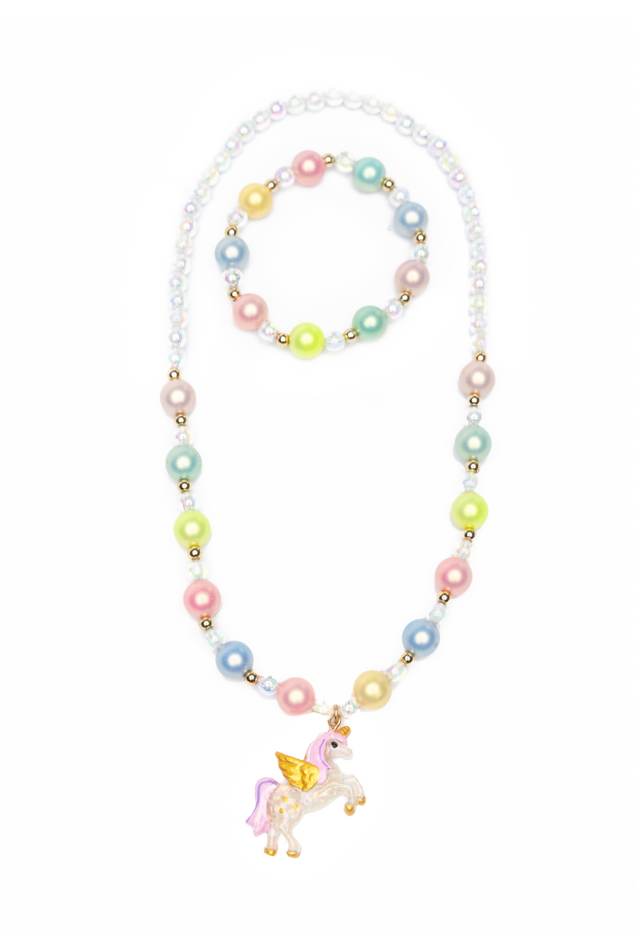 Happy-Go-Unicorn Necklace and Bracelet Set