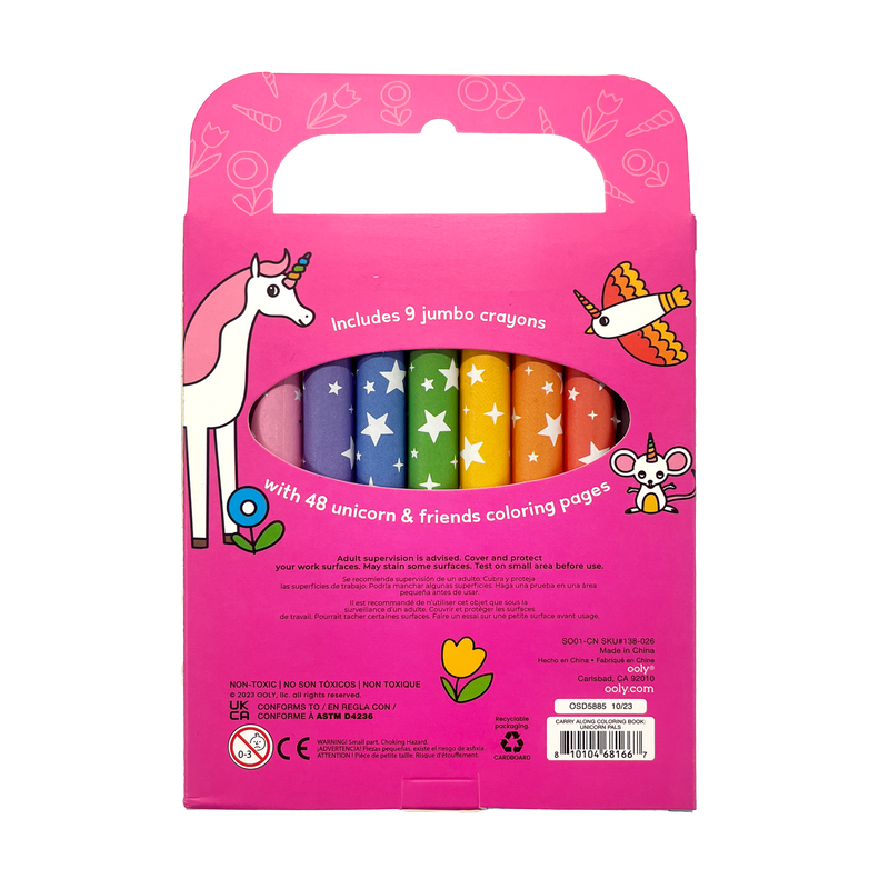 Carry Along! Coloring Book and Crayon Set - Unicorn Pals