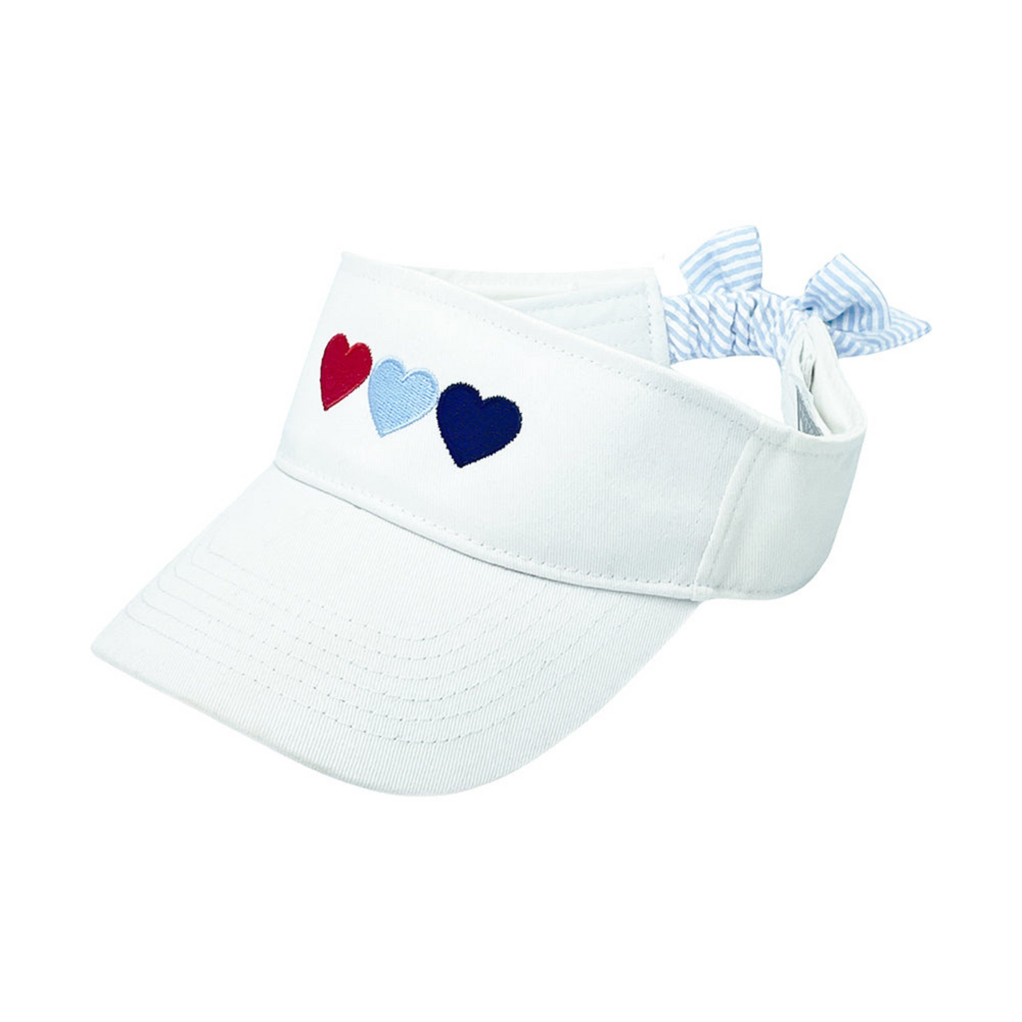 Patriotic Hearts Bow Visor