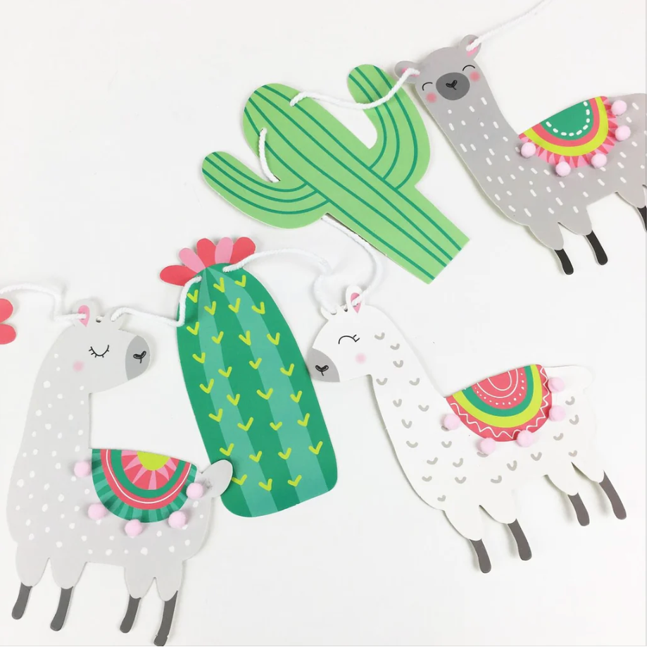 Cactus and Llama Garland