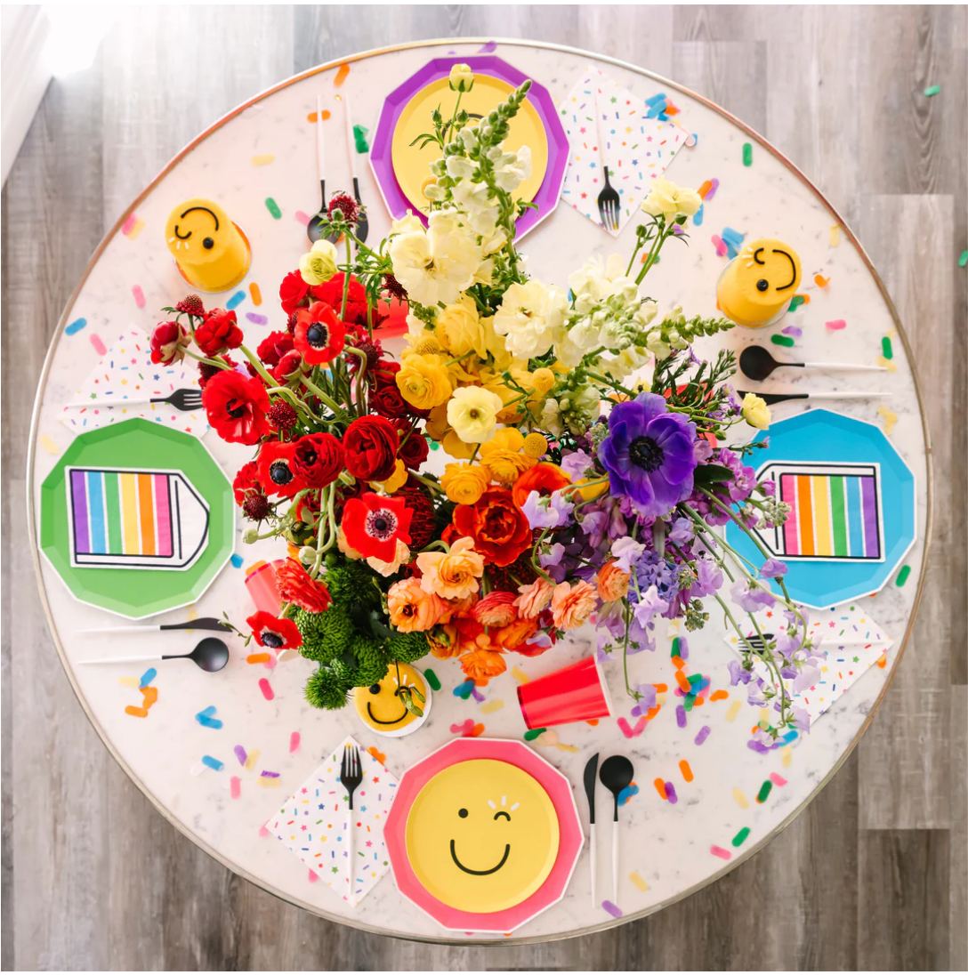 Sprinkles & Smiles Large Rainbow Plates