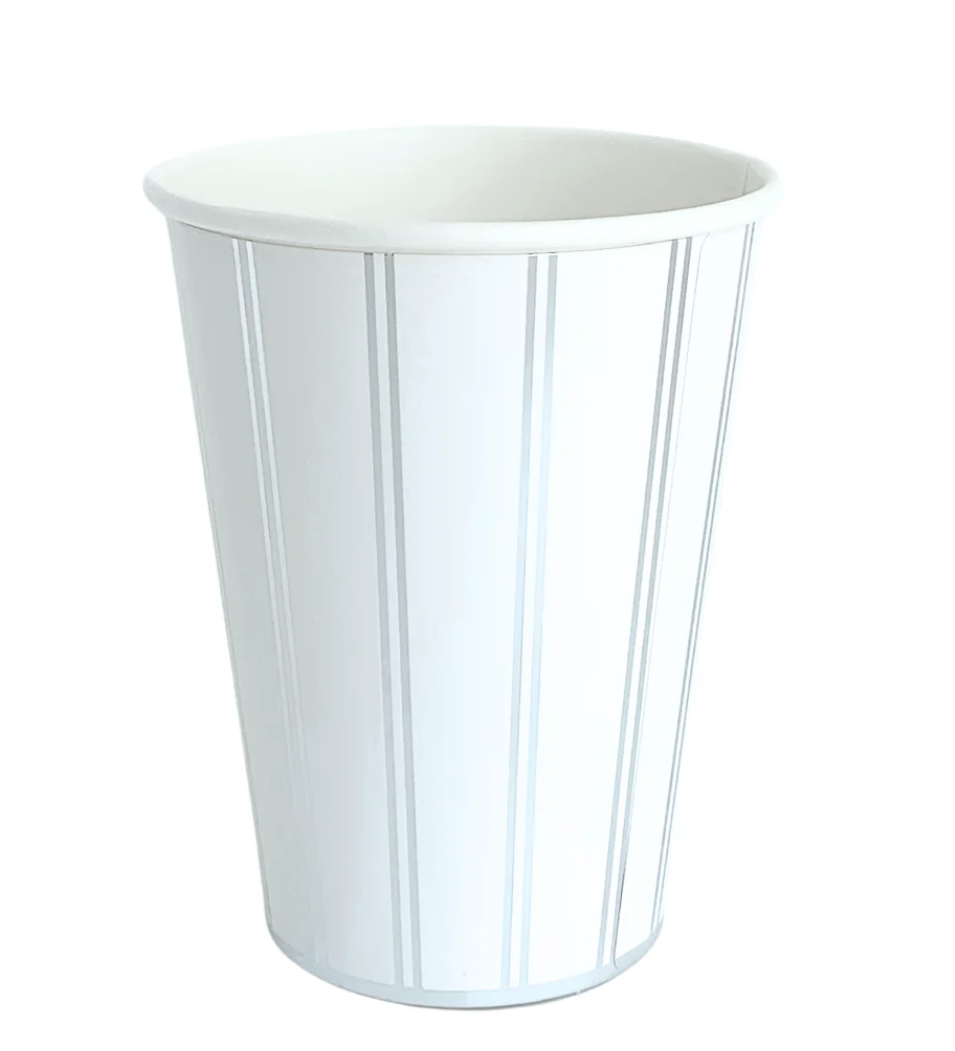Silver Signature Striped Cups