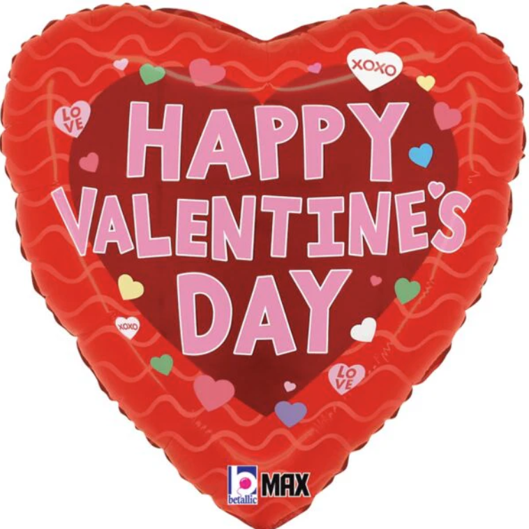 Playful Hearts Valentine's Day Foil Balloon