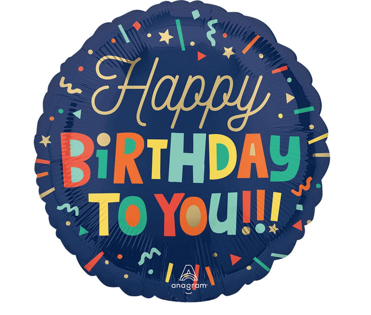 Bright Birthday Blocks Foil Balloon