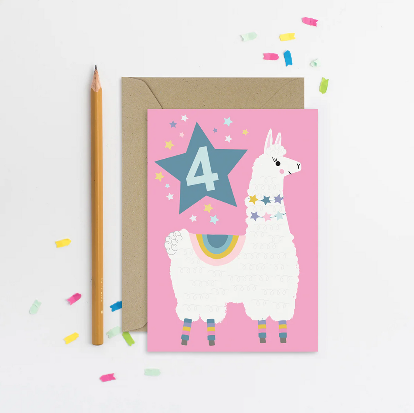 Llama Pink Age Card 4
