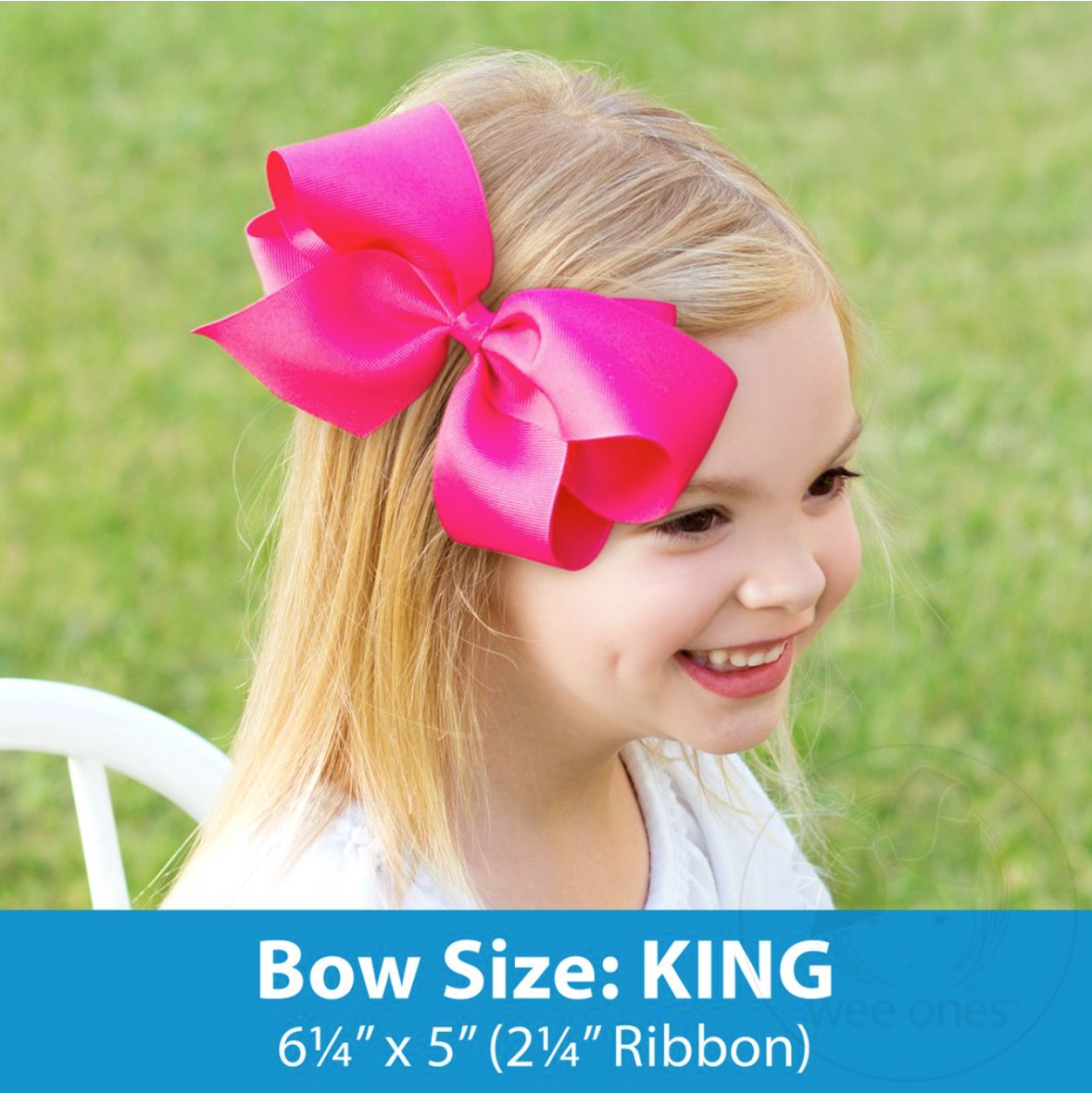 Grosgrain Hair Bow with Moonstitch Edge and Palm Tree Embroidery