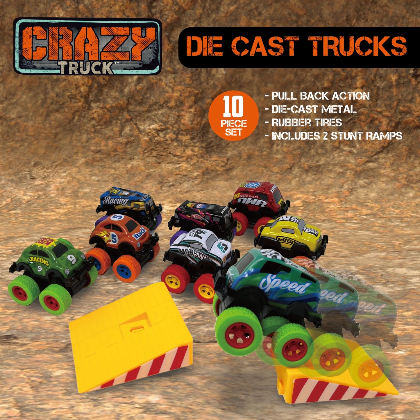 Die Cast Pull Back Truck Set