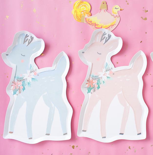 Pastel Deer Plates