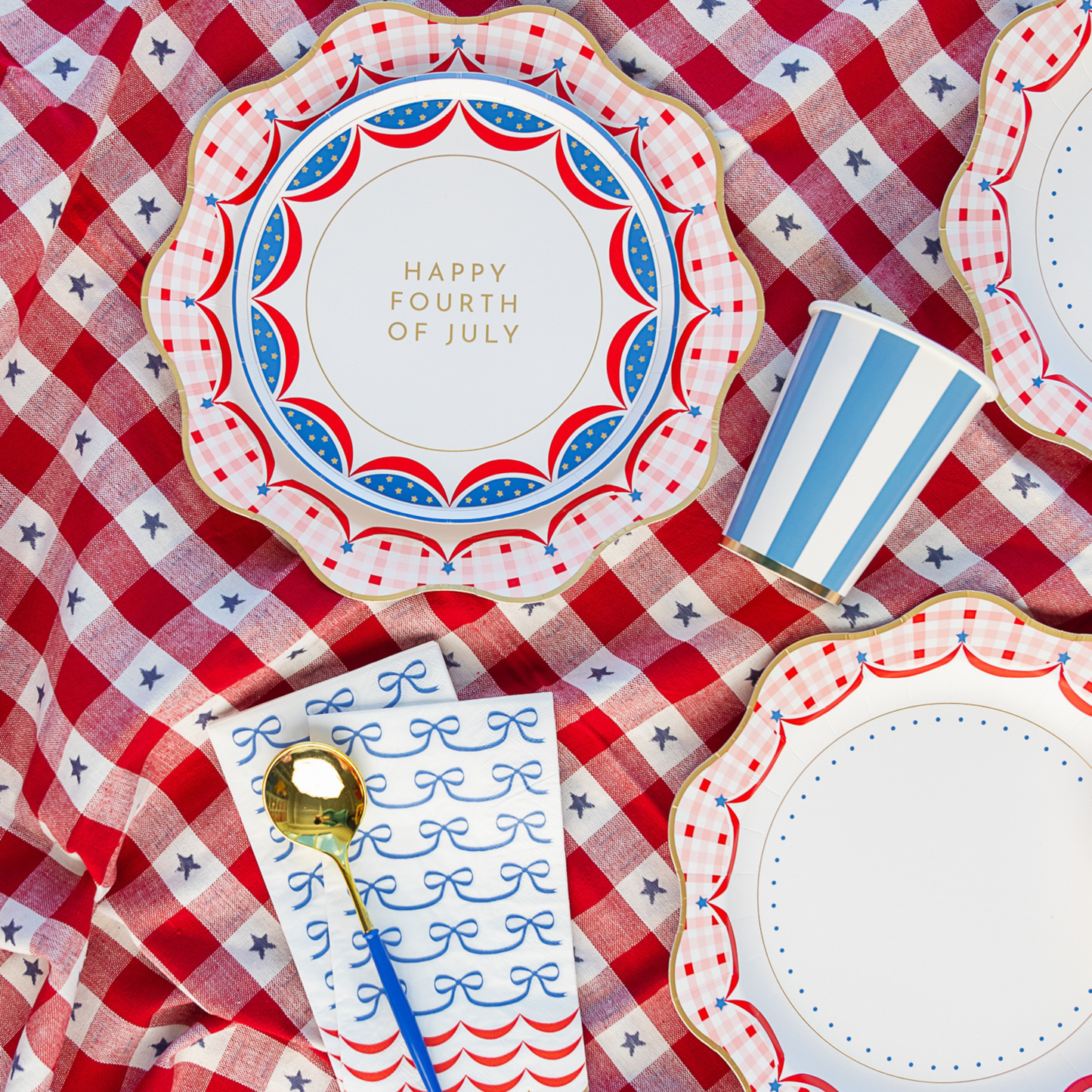 4th of July Bow Flag Guest Towels