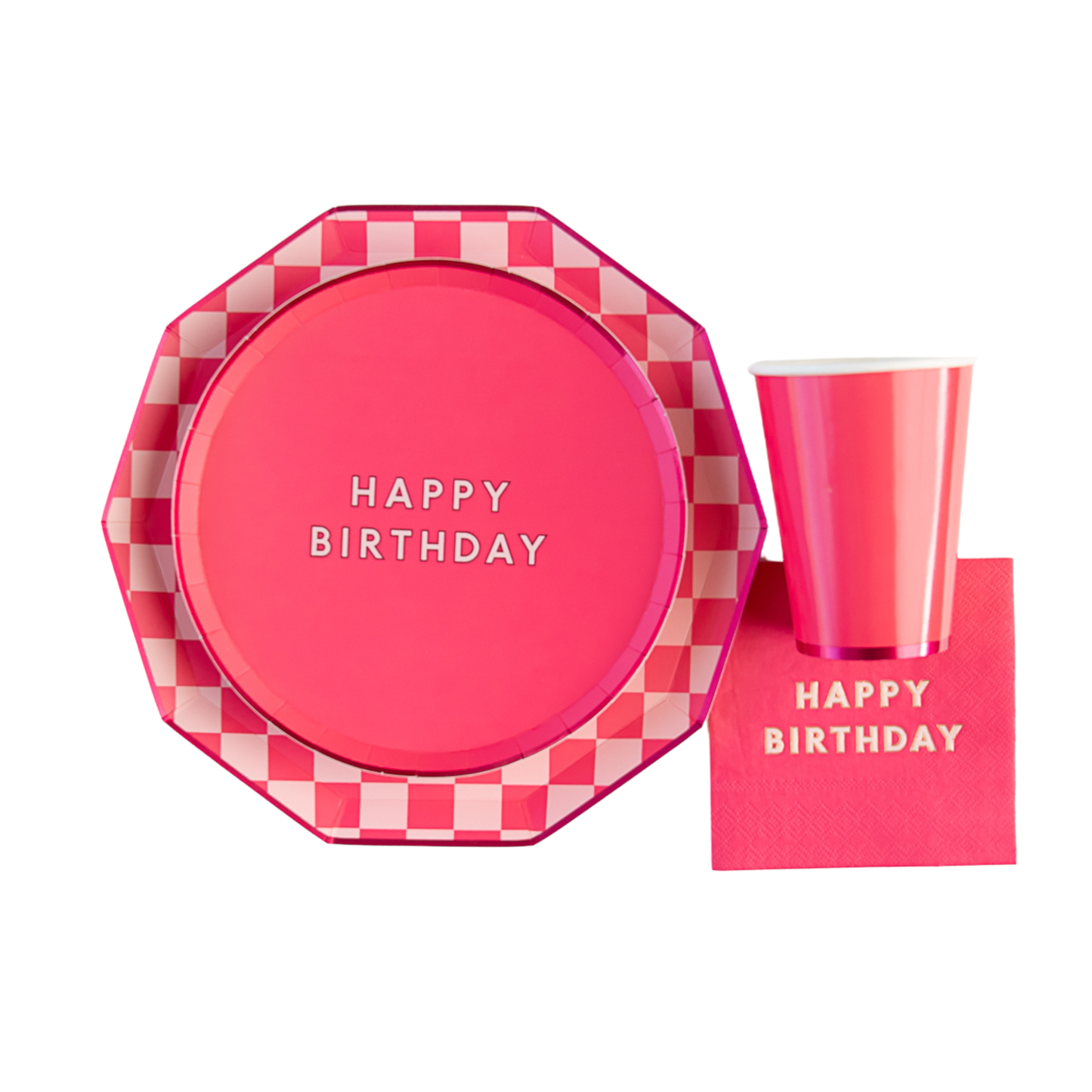 Haute Pink Signature Happy Birthday Cocktail Napkins