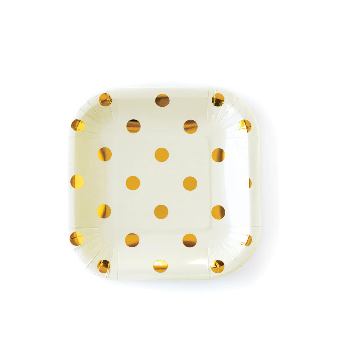 CREAM POLKA DOT 7" PAPER PLATES