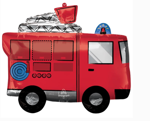 Firetruck Foil Balloon