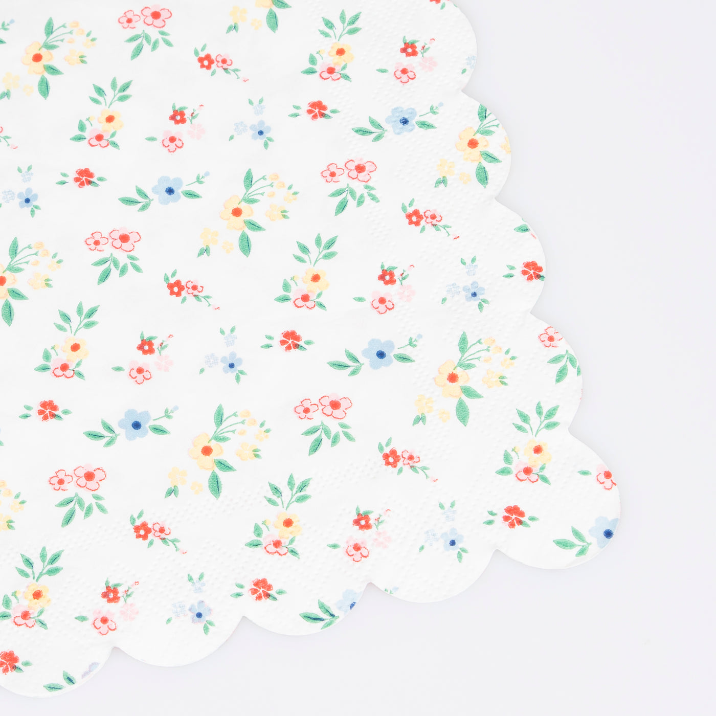 Ditsy Posy Scalloped Small Napkins