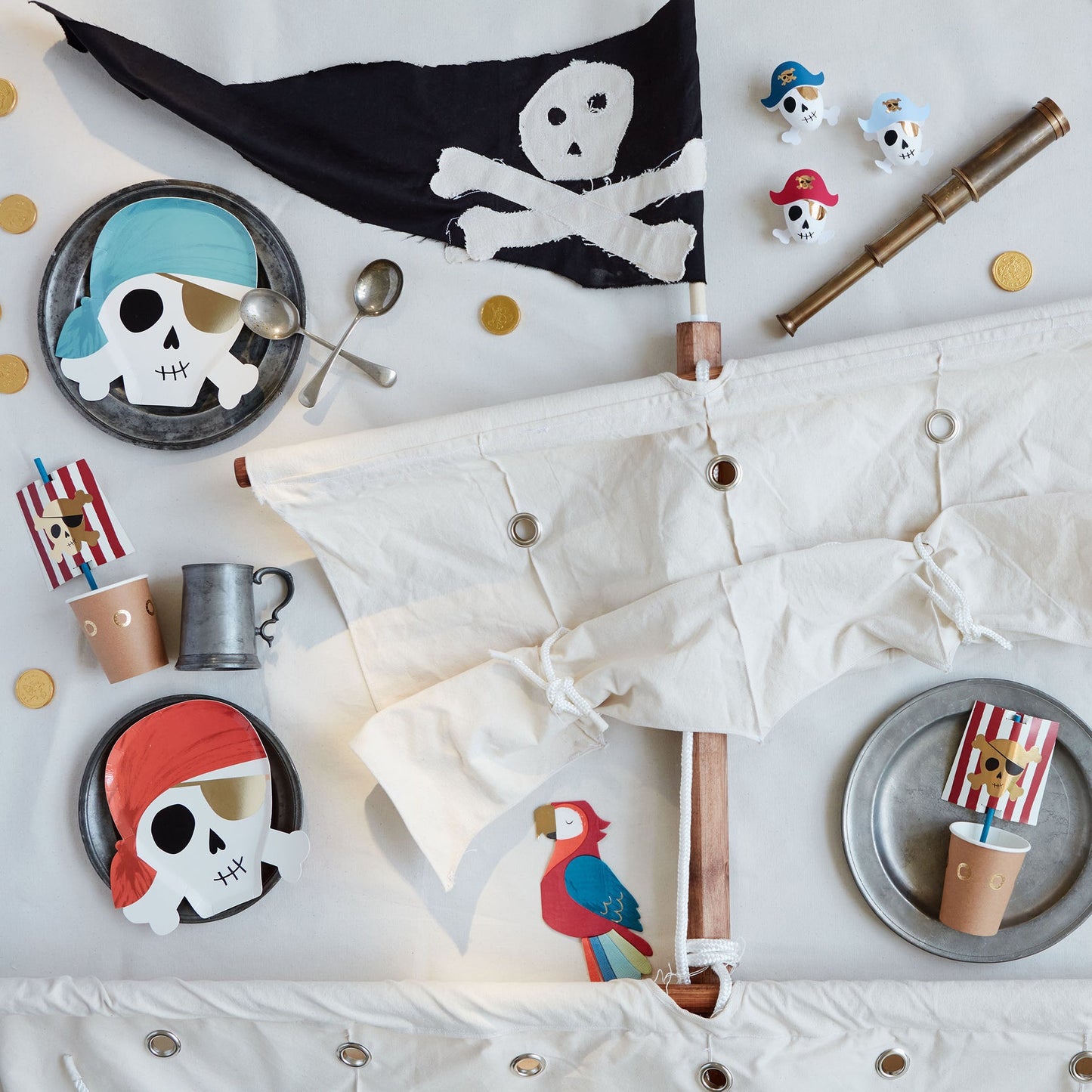 Pirate Cup & Straws Set